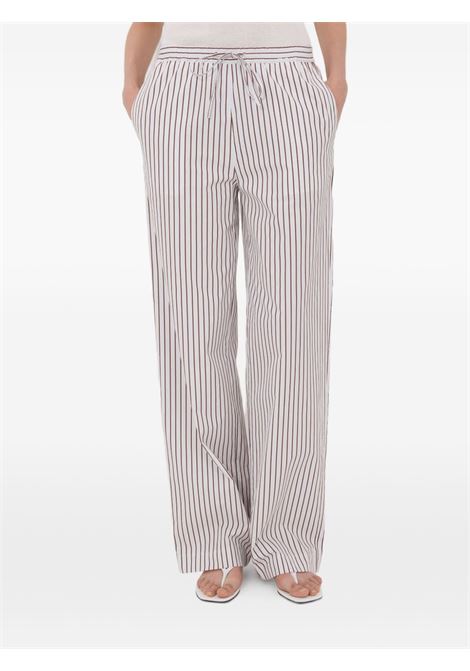 cisco triped cotton trousers woman red and light blue LOULOU DE SAISON | CISCODARK RED/LIGHT BLUE